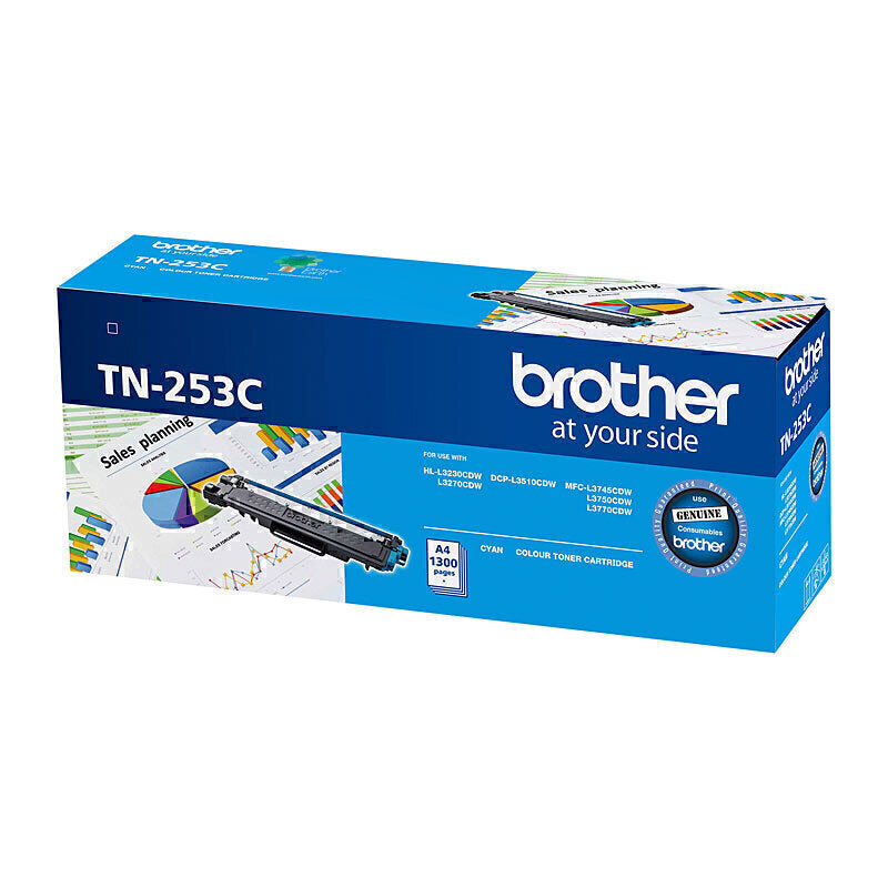 Genuine Brother TN253 Cyan Toner Cartridge