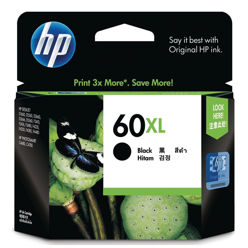 HP60XL Genuine Black Ink Cartridge