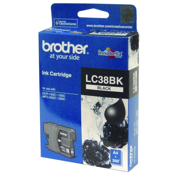 Brother LC38 genuine black ink cartridge