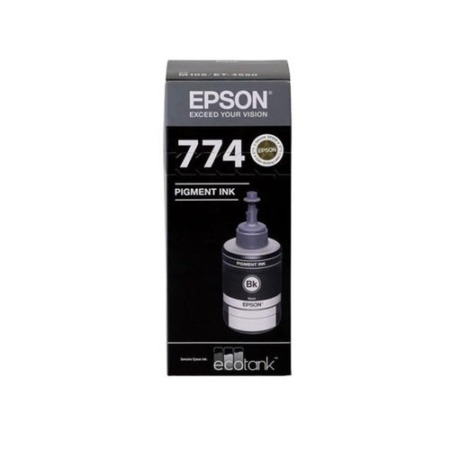 Epson T774 genuine EcoTank black pigment ink bottle