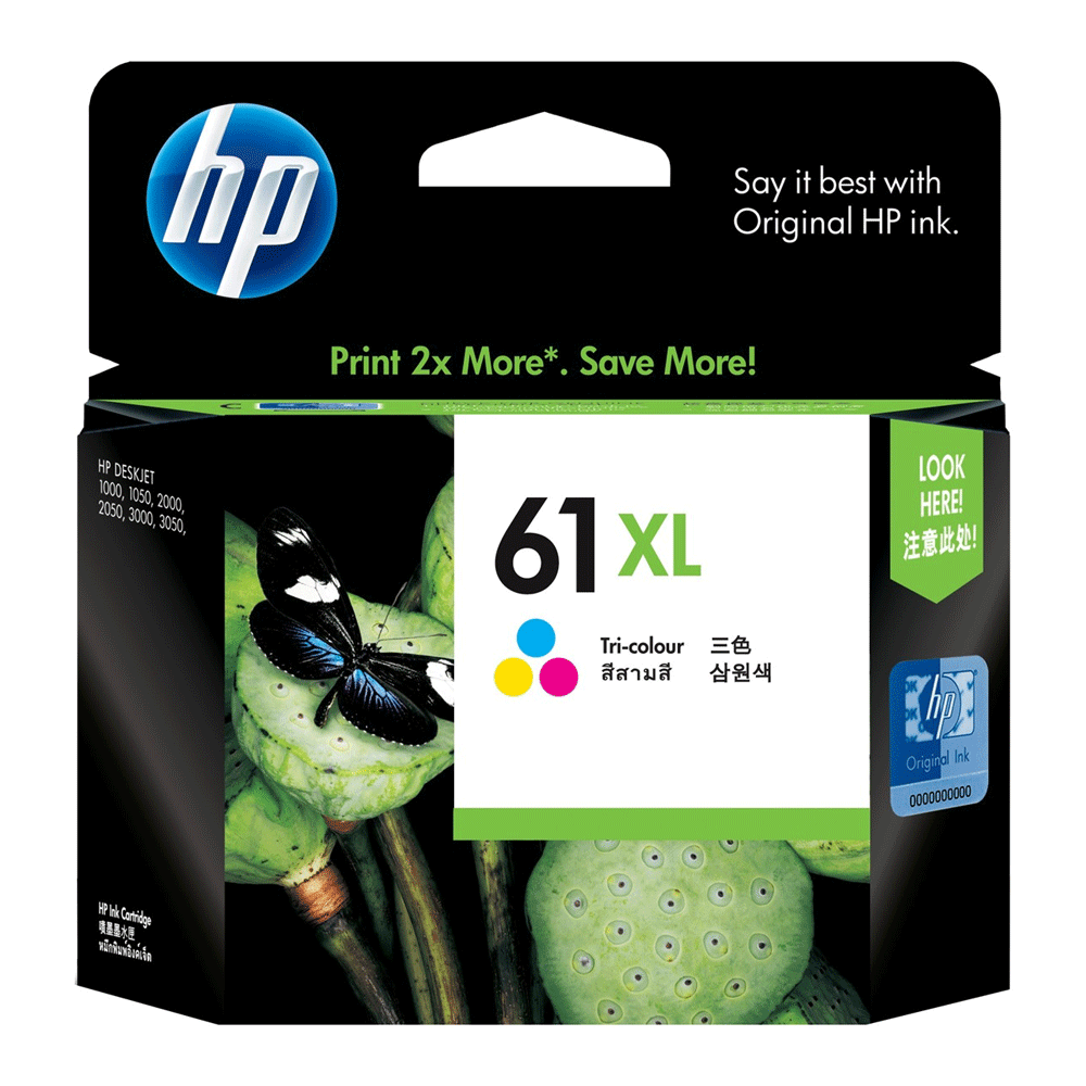HP61XL Genuine Tri-Colour Ink Cartridge