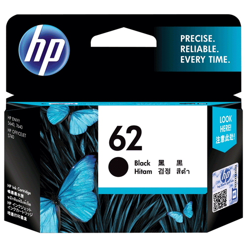HP62 Genuine Black Ink Cartridge