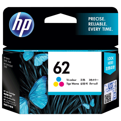 HP62 Genuine Tri-Colour Ink