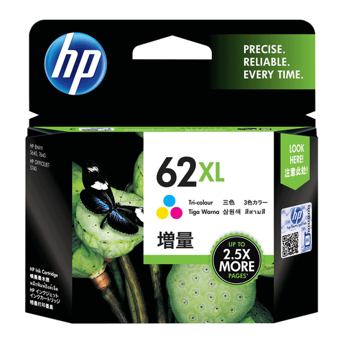 HP62XL Genuine Tri-colour Ink Cartridge