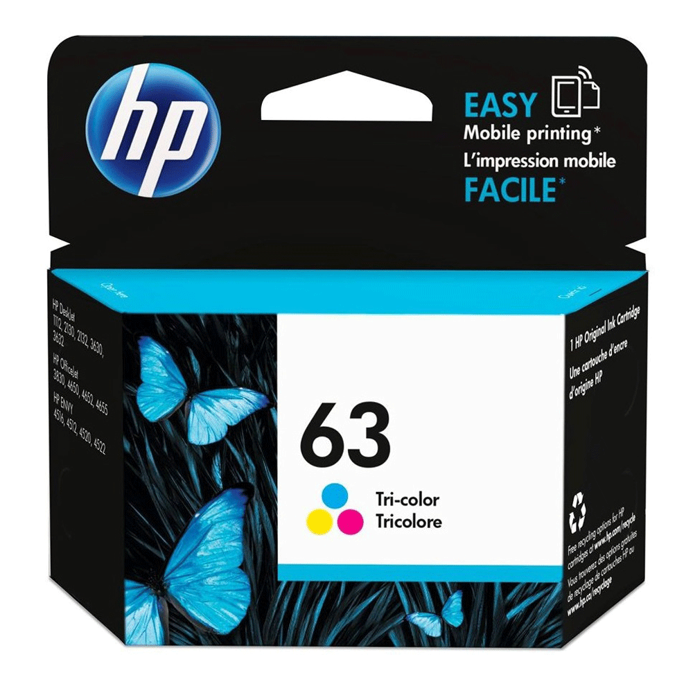 HP63 Genuine Tri-Colour Ink Cartridge