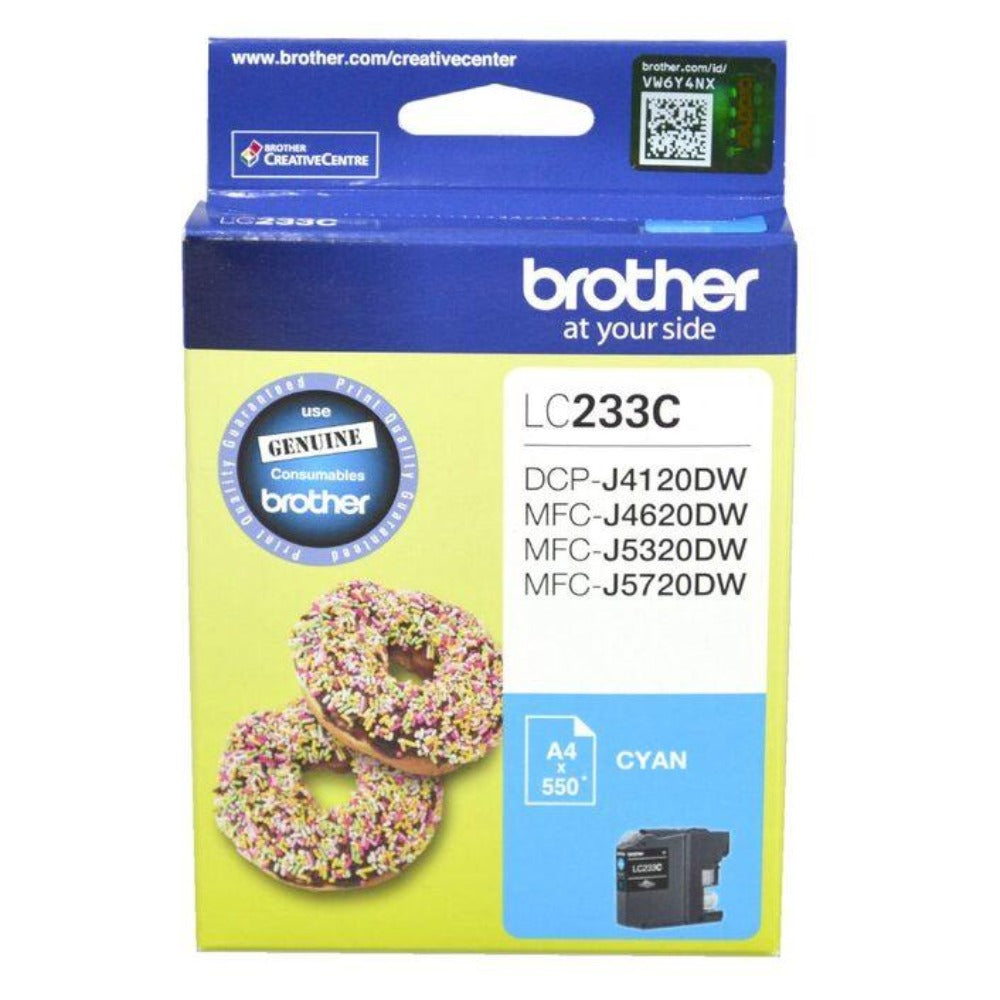 Genuine LC233 Brother cyan ink refill