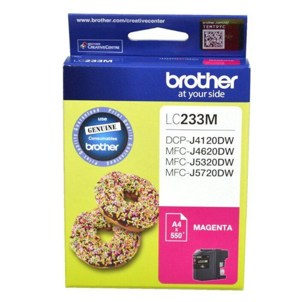 Genuine LC233 Brother magenta ink refill