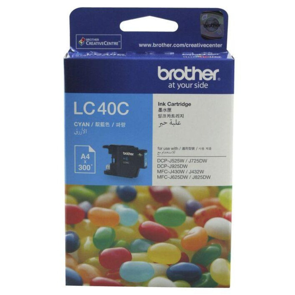 Genuine LC40 Brother cyan ink refill