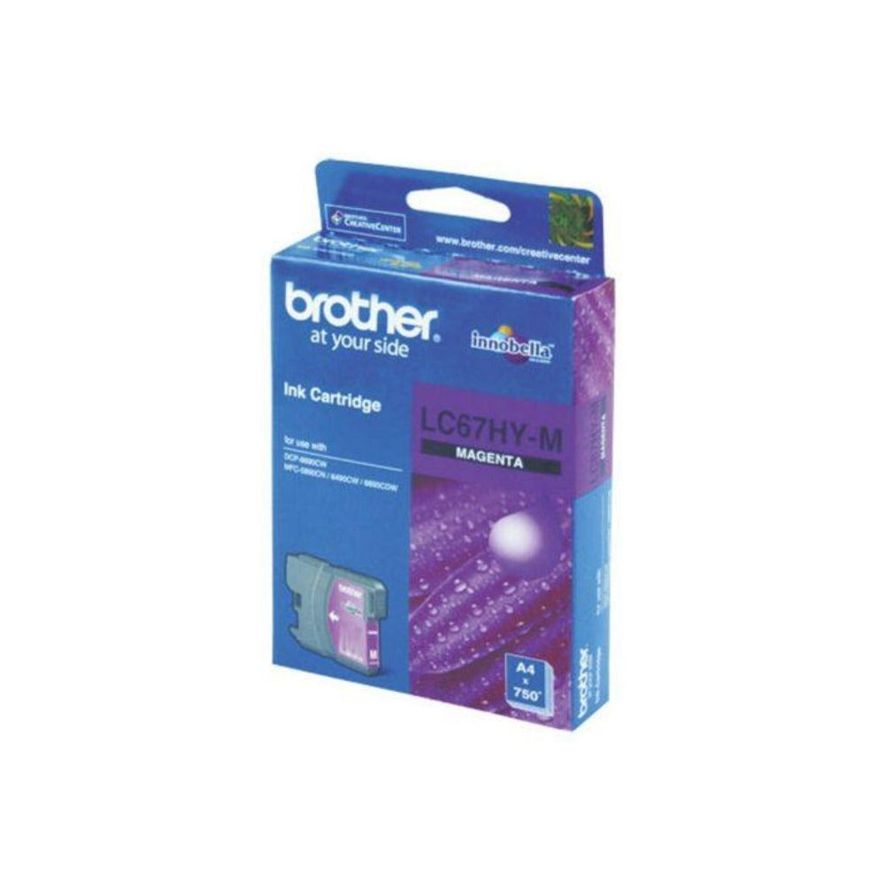 Genuine LC67HY Brother magenta ink refill