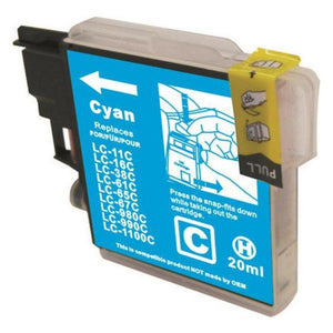 Brother LC67 compatible cyan ink cartridge