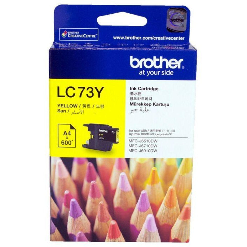 Genuine LC73 Brother yellow ink refill