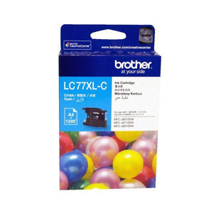Genuine LC77XL Brother cyan ink refill