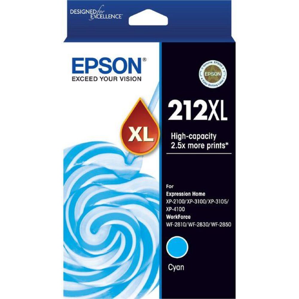 T212XL Epson Genuind Cyan Ink