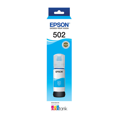 Epson T502 Genuine Cyan EcoTank Ink Refill Bottle