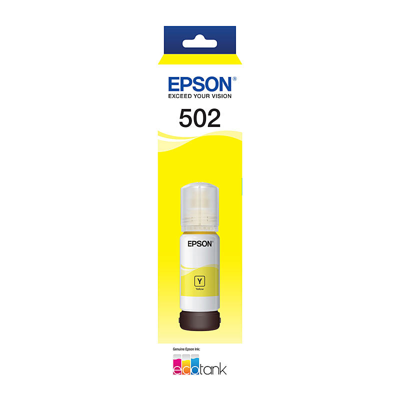 Epson T502 Genuine Yellow EcoTank Ink Refill Bottle