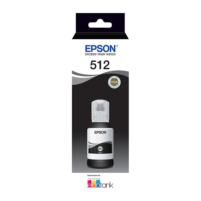 Epson T512 Genuine Black EcoTank Ink Refill Bottle