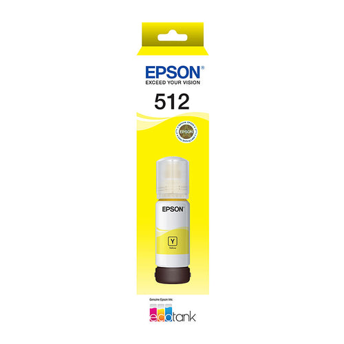 Epson T512 Genuine Yellow Ink EcoTank Refill Bottle