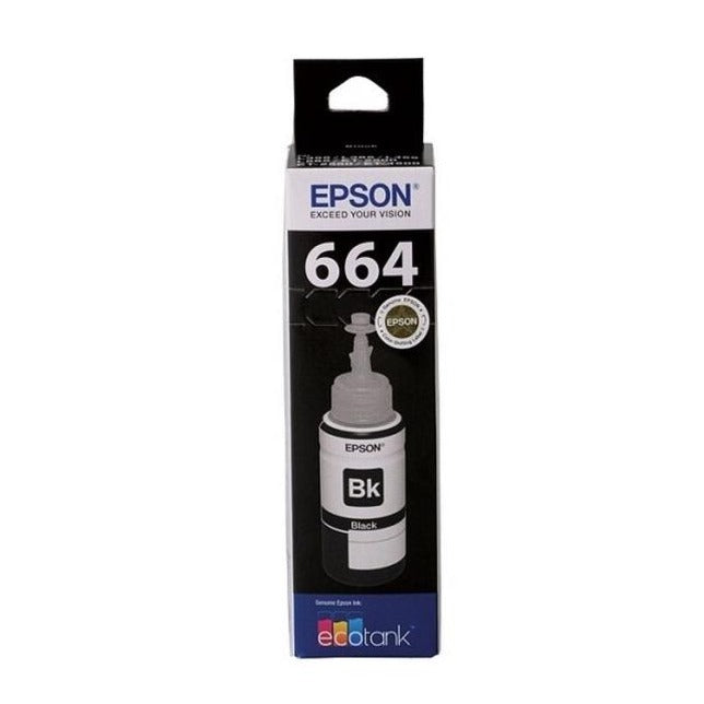 T664 Epson Genuine Black EcoTank Ink Refill Bottle