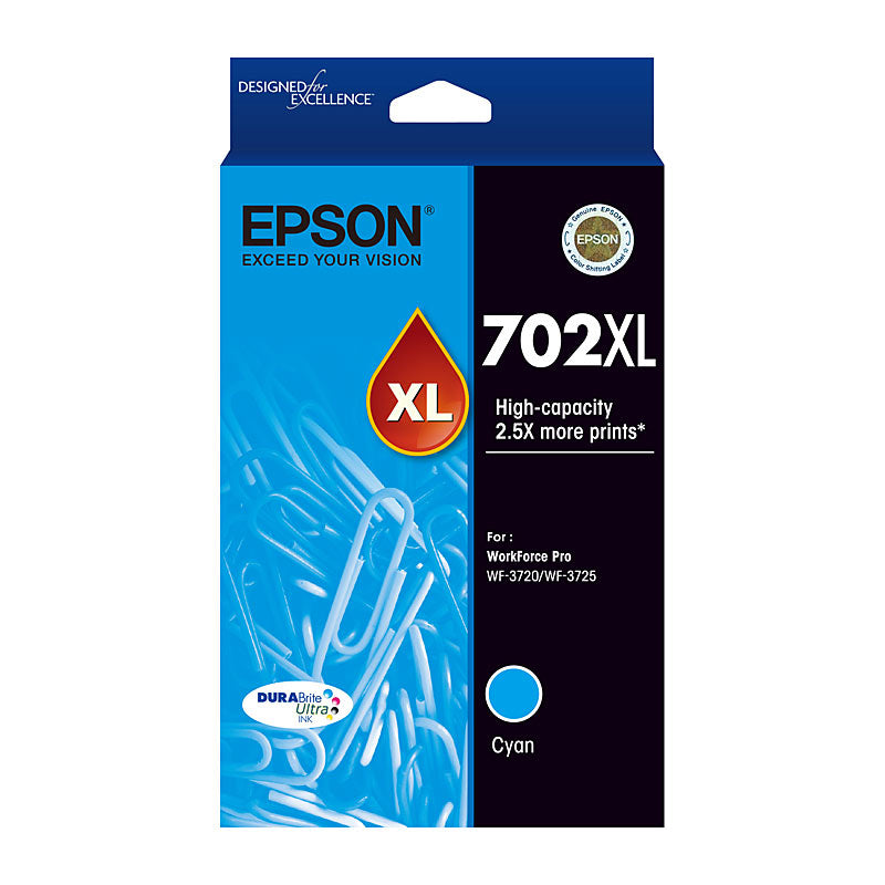 702XL Epson Genuine Cyan Ink Cartridge