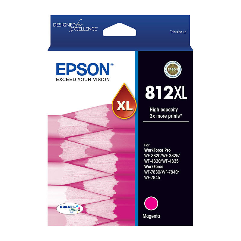 Epson 812XL genuine magenta ink cartridge